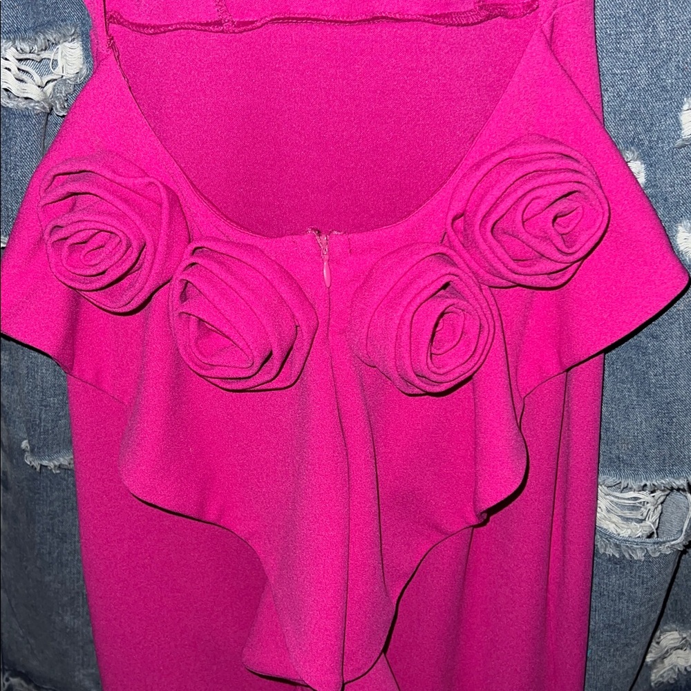 Elegant Magenta Evening Gown, Size: Small - Picture 9 of 10